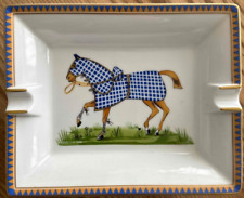 HERMES Paris Horse Ashtray Plate Dish Porcelain Cigar Tray Unused No Box picture