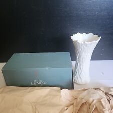 LENOX 7.5” “Woodland” Vase with Raised Leaf Pattern Made in USA w/Box,  picture