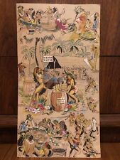 Vintage Original Trader Vic's Menu Palmer House Chicago Illinois Dated 1956 picture