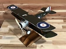 Hand Crafted Mahogany Wood Sopwith Camel Bi-Wing 18” Table Top Model NEW In Box picture