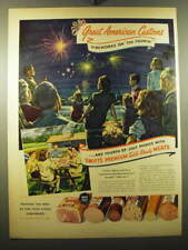 1950 Swift's Premium Table-Ready Meats Ad - Fireworks on the Fourth picture