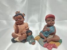 TWO VINTAGE M HOLCOMBE GOD IS LOVE FIGURINES #41 RACHEL & #14 PEANUT BOY & GIRL picture