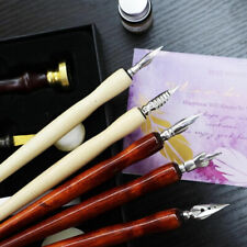 Pen Nibs 5Pcs Calligraphy Writing Cartoon Comic Drawing Dip Wood Holder Supplies picture