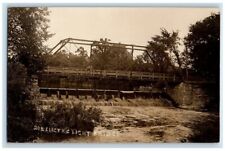c1910's Electric Light Bridge Dam View Chatfield MN RPPC Photo Unposted Postcard picture