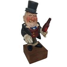 Vintage Aviva WC Fields Drunk Man with Beer Bottle Molded Statue Man Cave picture