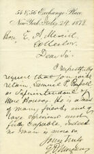 EDWIN D. MORGAN - AUTOGRAPH LETTER SIGNED 07/24/1878 picture