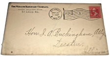 MAY 1897 WABASH RAILROAD COMPANY ENVELOPE GENERAL SOLICITOR ST. LOUIS MISSOURI picture