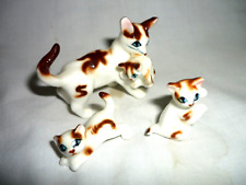 VINTAGE CATS WITH KITTENS HAGEN RENAKER ? FAMILY OF CATS PORCELAIN picture