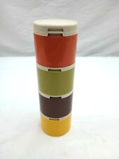 Vintage Tupperware Stacking Seasoning Spice Shakers 1308 Set 4 w/ lid autumn picture