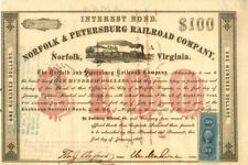 General William Mahone signed Norfolk and Petersburg Railroad Co - $100 Bond - C picture