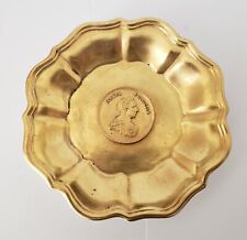 RARE Vintage MOTTAHEDEH DESIGN ITALY GOLD MARIA THERESIA DISH PLATE THERESA COIN picture