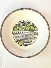 Vintage Royal China Jeanette Deep Dish Pie Plate Apple Pie Recipe Dish picture