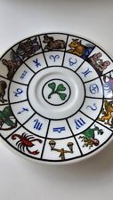 Vintage 1980s Fortune Teller's Zodiac Dish Plate Saucer Knobler Japan Astrology picture