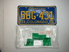 1986 Colorado Apportioned License Plate Tag# 6BG431 picture