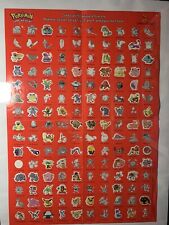 Vintage WOTC Pokemon 1998 Nintendo Original 150 Deadstock Poster Stickers Sealed picture