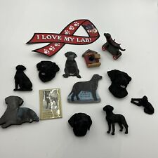 Vintage Animal  Black Labrador Dog Magnet Lab Set Car Magnet Ornament picture