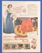 1941 Royal Gelatin Vintage 1940's Magazine Print Ad Royal Summer Sunset Recipe picture