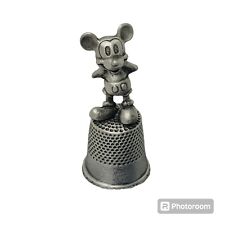 Vintage Mickey Mouse Genuine Pewter Thimble Disney Treasures Collectible Sewing picture