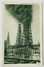 Oil Derricks Smoke Kilgore Texas TX Postcard L62 picture
