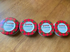 Vintage SCOTCH  TAPE TINS Advertising Red and  Green Plaid picture