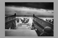 1944 D Day Invasion PHOTO US Soldiers Landing Under Machine Gun Fire FRANCE picture