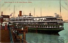 1908, Dock Scene, Steamer 