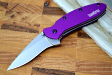 Kershaw 1620PUR Scallion Flipper - Satin Blade / Purple Aluminum Handle picture