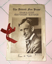 Edgar Guest Poet Detroit Free Press 1921 Anniversary Souvenir Collection Poems picture