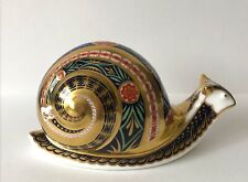 1999 Porcelain Royal Crown Derby Garden Snail Artist Signed Gold Ltd Ed Figurine picture