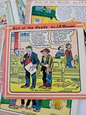 Bull Of The Woods By J.R. Williams 4x4 Cardboard Comics Vintage Singles Set... picture