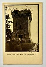 1909 Burlington VT Ethan Allen Park Tower Native American Lookout Postcard Vtg picture