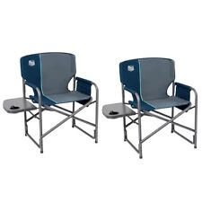 TIMBER RIDGE Lightweight Oversized Camping Chair, Portable Aluminum Blue-2 Set picture