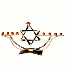 Gary Rosenthal Judaica Nail Hanukkah Menorah glass star of David Jewish picture
