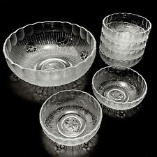 Vintage Italian A. Masserini 'Interlude' c. 1950-1970 Glass Salad Bowls Set Rare picture