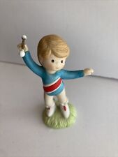 Vintage Enesco 1985 Ceramic Gymnastics Figurine Child Baton Twirling picture