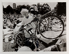 1982 Arlington Boston MA Esplanade Gathering Cyclist Squatters VTG Press Photo picture