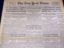 1948 APRIL 2 NEW YORK TIMES - U. S. FLIES FOOD INTO BERLIN - NT 3372 picture