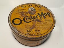 Vintage O-Cedar Mop Advertising Tin Canister 1929 No 60 8 inches picture
