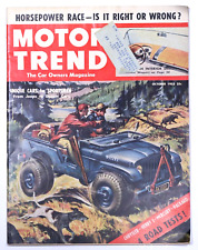 October 1952 MOTOR TREND Magazine, Willys Jeep, Cars for Sportsmen, Mercury Test picture