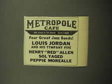 1960 Metropole Cafe Advertisement - Louis Jordan and his Tympany Five picture