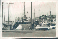 1950s Shemara Dokers Luxury Yacht Stern at Cannes France 3.5x2.3
