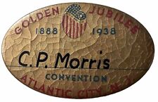1888-1938 NPV & LA Convention Artists? Patriotic Easel Atlantic City, NJ Pinback picture