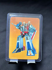 1985 Hasbro Transformer Card Series 1 STARSCREAM Card 98 Yellow Excellent picture