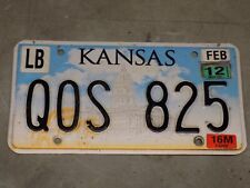 2012 Kansas License Plate QOS 825 State Capitol ~FastFreeShip~ picture