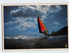 Postcard Wind Surfing Off Diamond Head Hawaii USA picture
