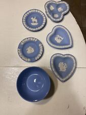 Vintage Wedgwood  Jasperware Blue Mixed Lot - 6 Items picture