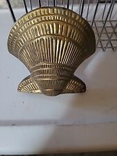 Vintage oyster shell wall Decor solid brass picture