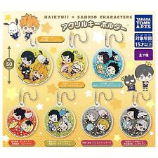 Haikyu x Sanrio Characters Acrylic Keychain Capsule Toy 6 Types Comp Set Gacha picture