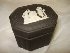 Wedgwood Black Basalt Pill Trinket Box picture