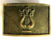 1870's Rectangle Military Band / Musician Brass Belt Buckle picture